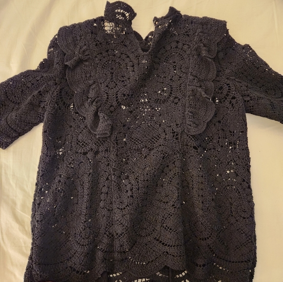 Sezane Pauletta Blouse Black US 4 Fr 36 NWT - Picture 5 of 8